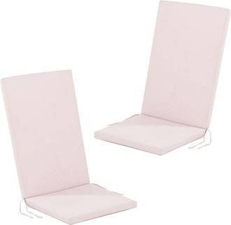 EDÈN JARDÍ Pack 2 cojines para silla jardín repelente al agua rosa