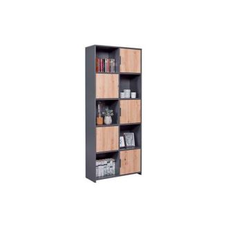 Inter Link SAS Libreria Pepeto 5T in laminato Grigio Artisan 77 x 30 x 185 cm