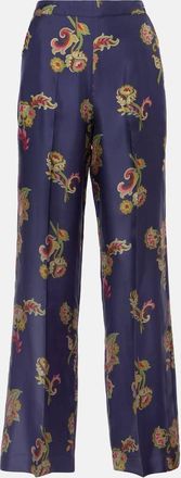 Etro Pantaloni a gamba larga in seta