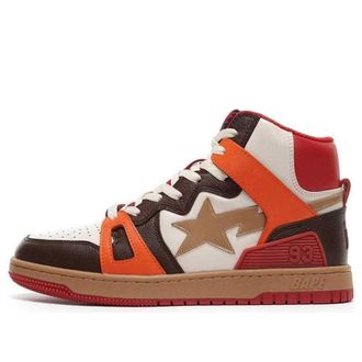 A Bathing Ape Bape Sta 93 Hi Orange Brown White BAPESTA93HI-SANDORANGE