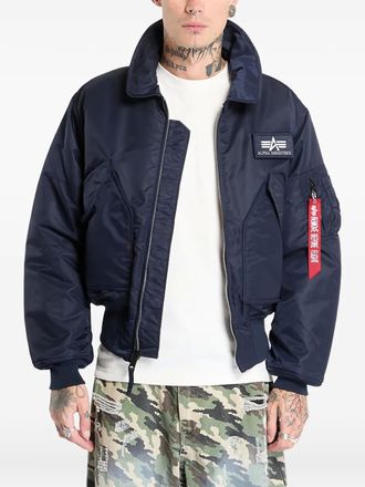 Alpha Industries Bomber CWU-45 Heritage con zip - Blu