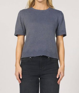 Dear John Denim Leyla Short Sleeve Tee In Vintage Indigo