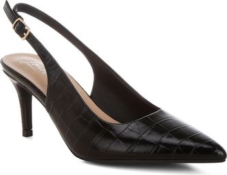 London Rag Halins Pointed Toe Slingback Pump in Black at Nordstrom Rack, Size 6.5