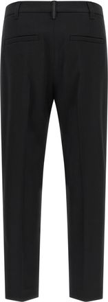 Brunello Cucinelli Womens Black Virgin Wool Dress Pants