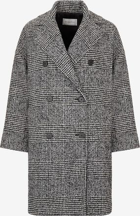Antonelli Mittellanger Karo-Mantel aus Wollmix Gin Tropical