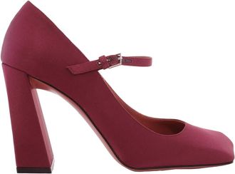 Amina Muaddi Charlotte Satin Mary Jane Pumps