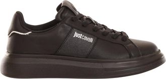 Roberto Cavalli Logo Detail Sneakers - Heren - Schoenen - Zwart - Maat: 40 EU