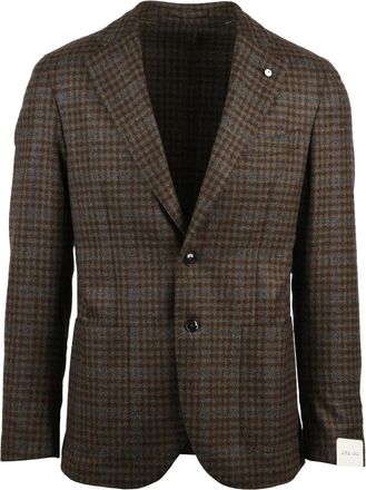 L.B.M. 1911 Rounded Jacket with Timeless Button Closure in Wool Blend