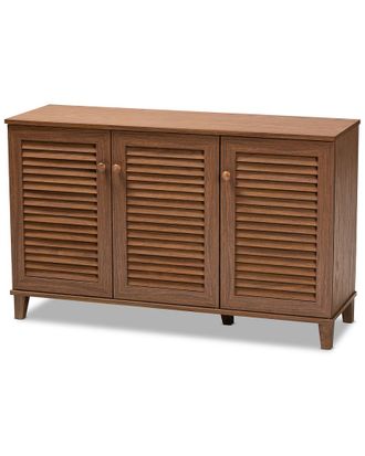 Baxton Studio Coolidge 8-Shelf Shoe Storage Cabinet