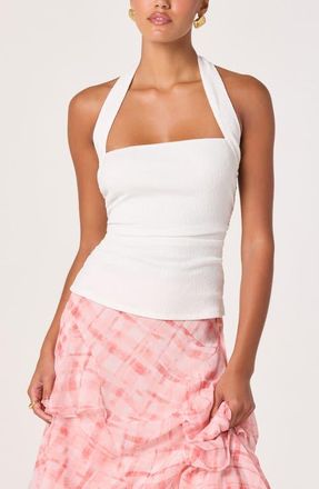 ASTR the Label Tate Halter Top in Off White at Nordstrom, Size X-Small