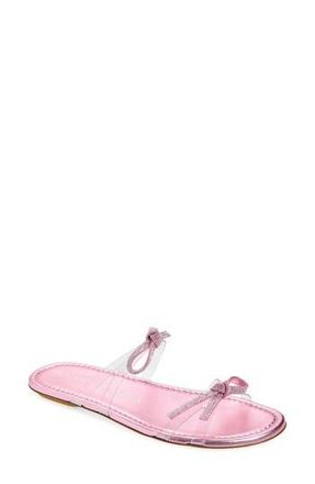Stuart Weitzman Bow Slide Sandal in Clear/Cotton Candy at Nordstrom Rack, Size 5.5