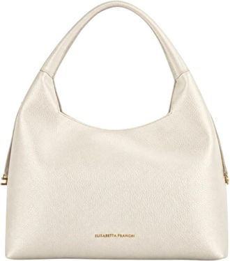 Elisabetta Franchi Borsa Hobo - Dames - Handtassen - Wit - ONE Size - Polyester - Tassen