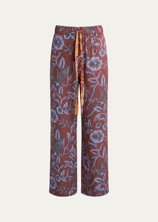 Diane Von F&uuml;rstenberg Verick Floral Wide-Leg Pants