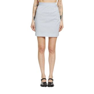 Vivienne Westwood Short Skirts, female, Blue, Size: XS Striped Mini Skirt
