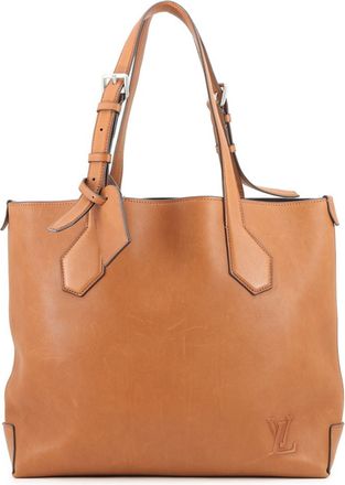 Louis Vuitton Brown Leather Shoulder Bag Tote Bag (Pre-Owned)