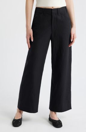 Rag & Bone Allison Ankle Wide Leg Pants in Black at Nordstrom, Size 12