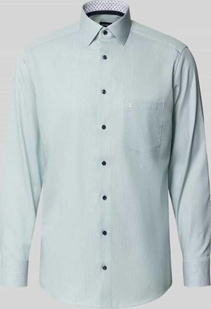 Olymp Regular Fit Business-Hemd mit Kentkragen in Gruen, Gr&ouml;&szlig;e 39