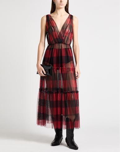 Vestito Lungo Vestito Rosso Vicolo Schiena Scoperta Vicolo Abito