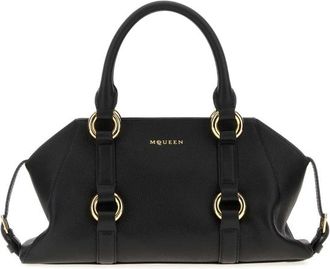 Alexander McQueen Alexander Mcqueen Black Leather Small Farringdon Handbag
