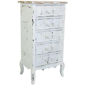 Wanderlust Deco Sinfonier De Madera Blanco 50x40x98 Cm