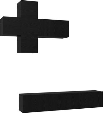 vidaXL Conjunto De Mueble De Tv 3 Uds. Madera De Ingenier&iacute;a Vidaxl