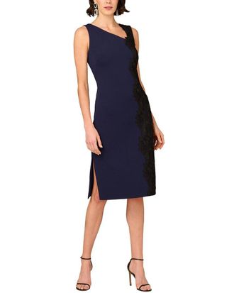 Aidan Mattox Solid Midi Dress