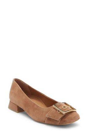 Paul Green Devony Buckle Flat in Nut Suede at Nordstrom Rack, Size 10.5Us / 8Uk