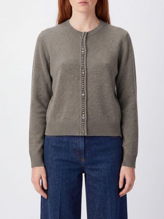 Fabiana Filippi Cardigan in misto lana e seta con applicazione di cristalli