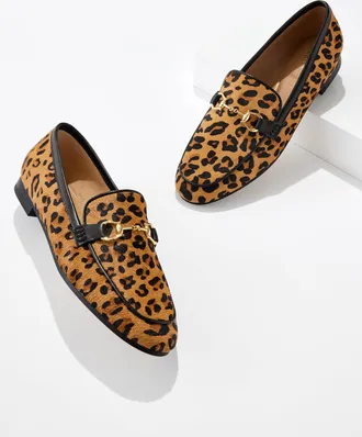 Talbots Katelyn Bit Loafers - Calf Hair Tan - 10 1/2 M Talbots