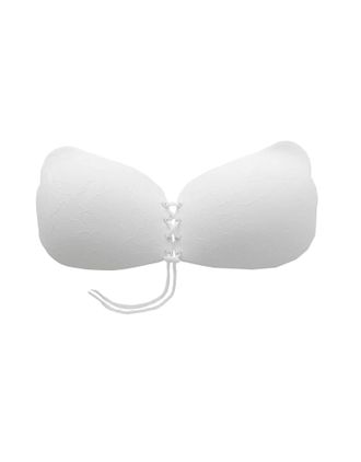 Bye Bra Lace-It Bra Adhesive Push-up Bra, Seamless Self-Adhesive Bra Adjustable Sticky Bra, Strapless and Backless with Front Fastening String, Cup Sizes: A-E