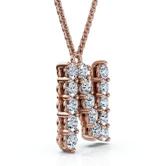 Pompeii3 1Ct Diamond Initial N Pendant 14k Gold 18 Necklace Lab Grown 5/8 Tall