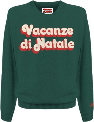 MC2 Saint Barth Retro-Style Dark Green Crewneck Sweater