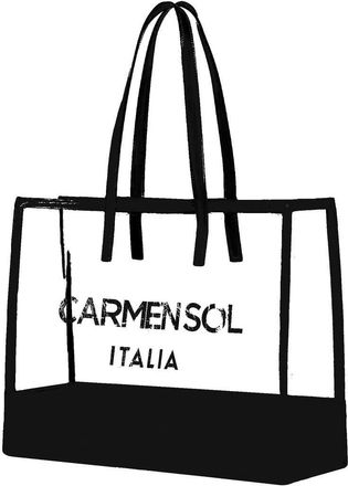 Carmen Sol Taormina Clear Tote Bag in Black at Nordstrom