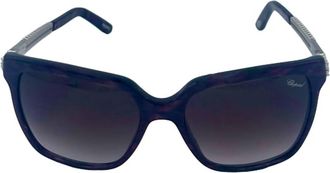 Chopard Womens Sch208S Square Non-Polarized Sunglasses In Shiny Purple
