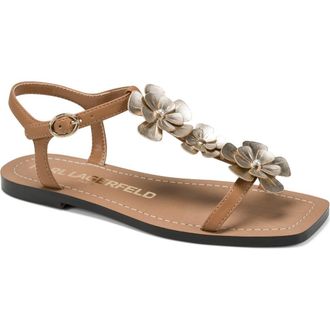 Karl Lagerfeld Margate T-Strap Sandal in Tan at Nordstrom Rack, Size 6.5