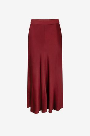 Forte_Forte Langer Rock aus Seidensatin