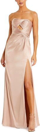 Mac Duggal Strapless Charmeuse Wrap Gown