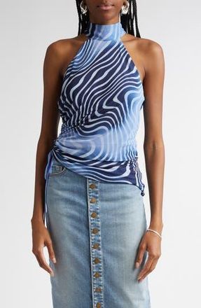 Ramy Brook Kemeisha Swirl Print Sleeveless Top in Navy Swirl at Nordstrom Rack, Size Xx-Large