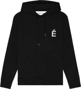 &Eacute;tudes Studio Zwarte Katoenen Regular Hoodie - Dames - Hoodies - Zwart - XL - Katoen - Hoodies & sweatvesten