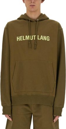 Helmut Lang Khaki Logo Hood Sweatshirts