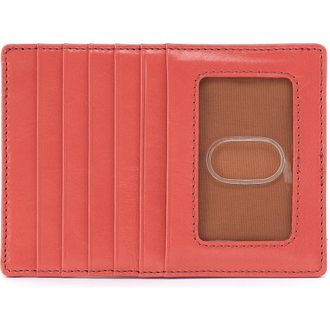 Hobo Euro Slide Leather Credit Card Case in Pink Mirage at Nordstrom