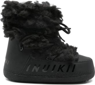 INUIKII Mountain Teddy lace-up boots - women - Polyester/Polyurethane/Wool/Rubber - 36 - Black