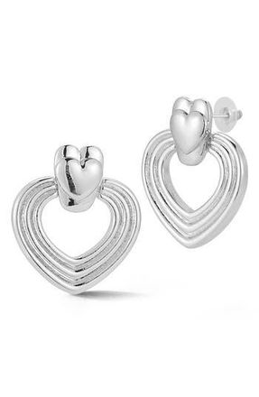 Glaze Jewelry Heart Doorknocker Drop Earrings in Silver at Nordstrom Rack