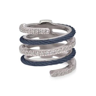 Al&oacute;r Womens Open Wrap Ring In Blueberry