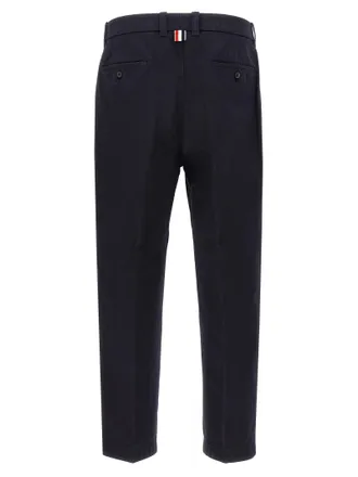 Thom Browne Cotton Straight-Leg Trousers - Blue