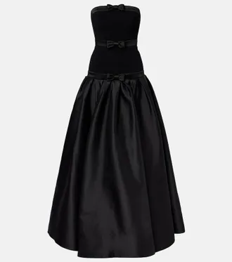 Rebecca Vallance Zendaya satin-paneled bustier gown