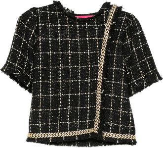 Miau by Clara Rotescu Top Makoa con bordo con catena - Nero