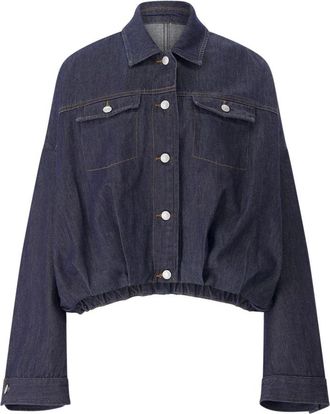 Dries Van Noten Balloon Denim Jacket - Dames - Spijkerjassen - Blauw - S - Denim - Jassen