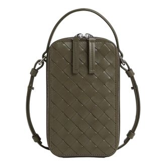 Bottega Veneta Phone Accessories, male, Green, Size: ONE SIZE Getaway Phone Pouch
