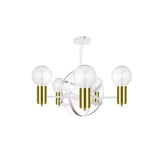 Netlighting Solar Pendant Ceiling Light White Gold 60cm 5x E27